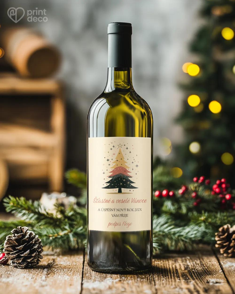 Vánoční etiketa na láhve – motiv 31 1/2