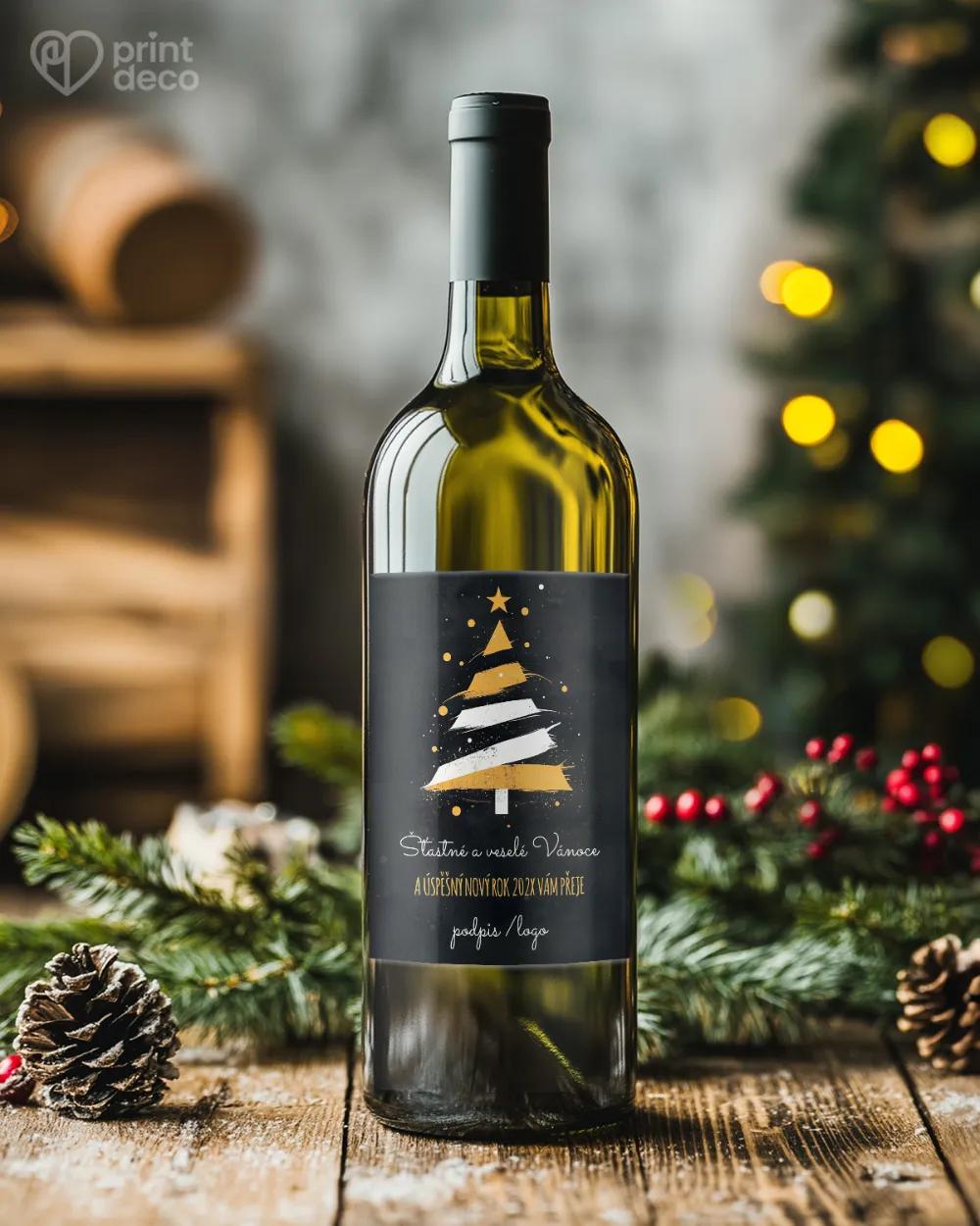 Vánoční etiketa na láhve – motiv 33 1/2