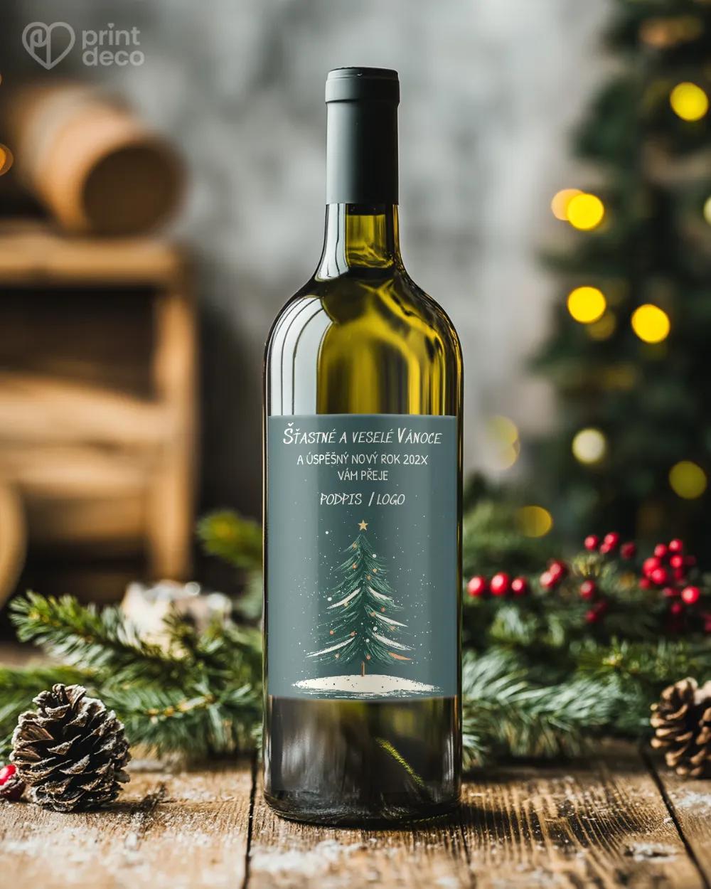 Vánoční etiketa na láhve – motiv 35 1/2