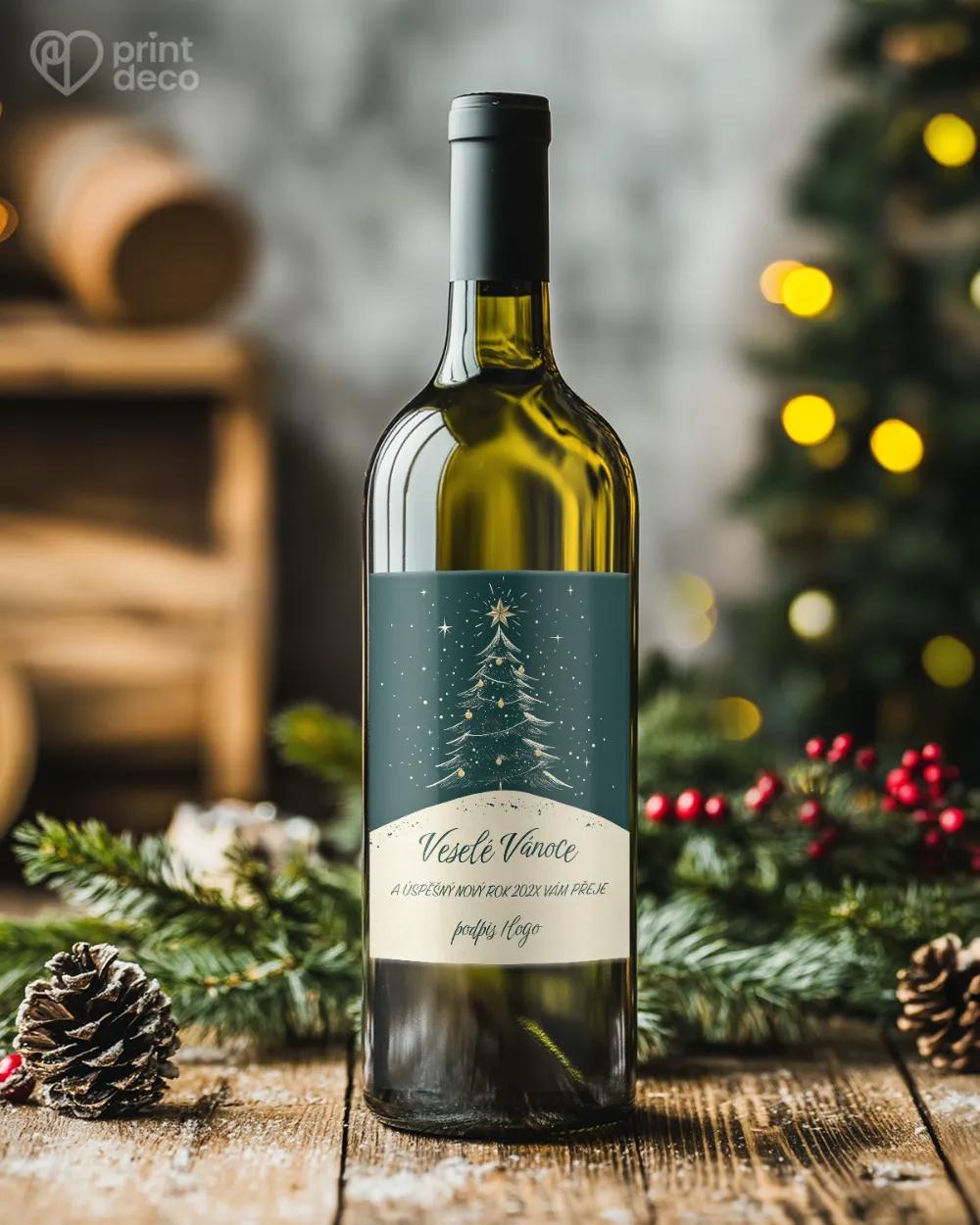 Vánoční etiketa na láhve – motiv 36 1/2