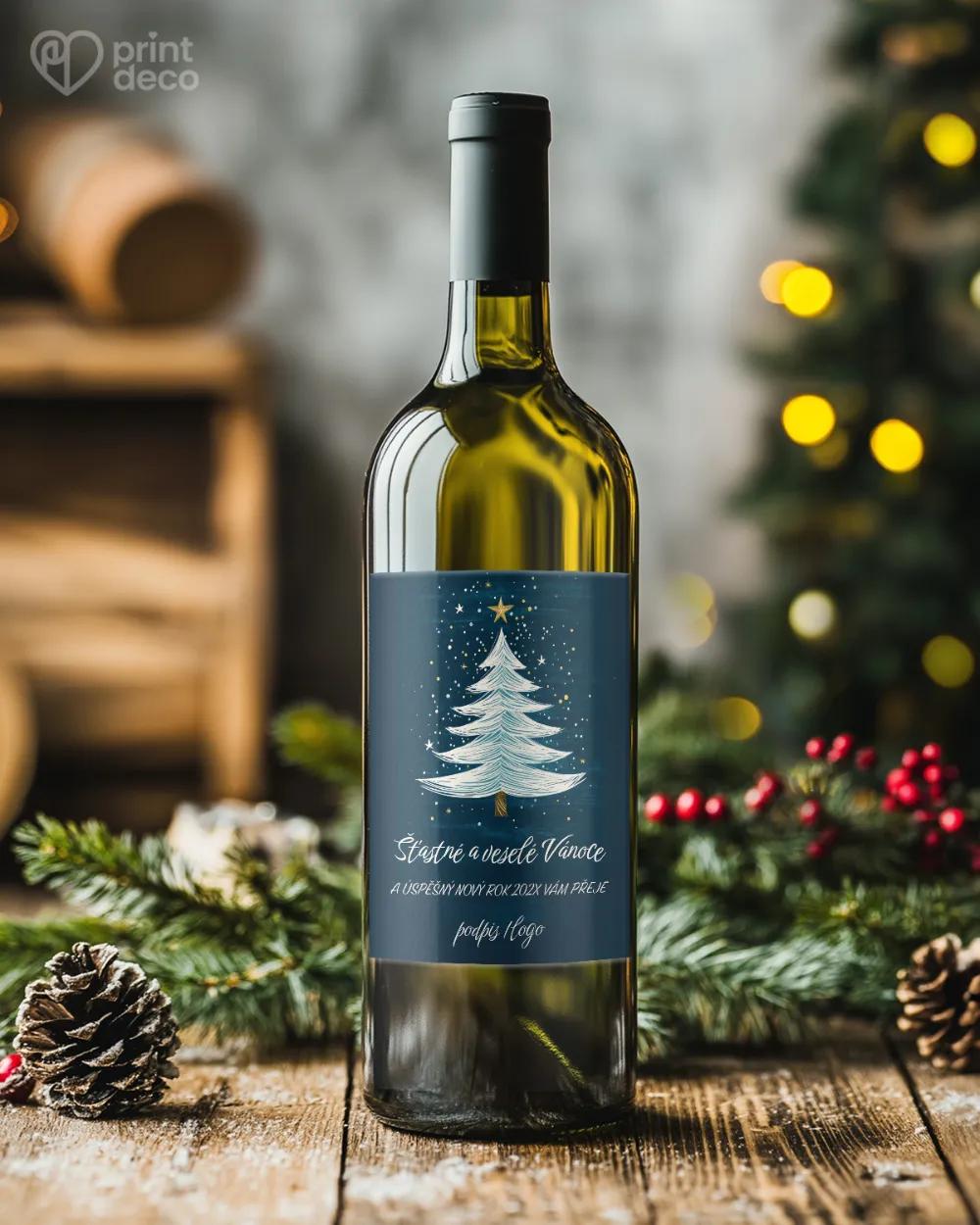 Vánoční etiketa na láhve – motiv 37 1/2