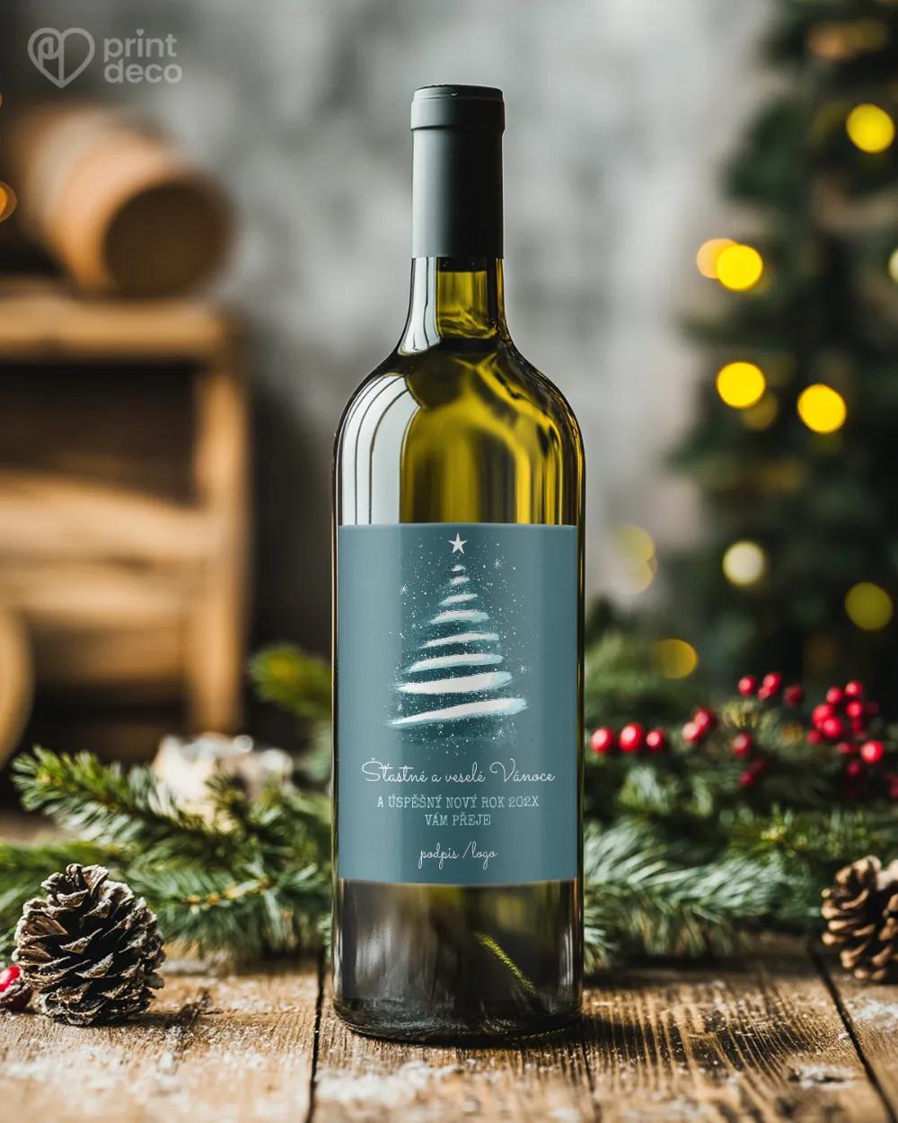 Vánoční etiketa na láhve – motiv 38 1/2