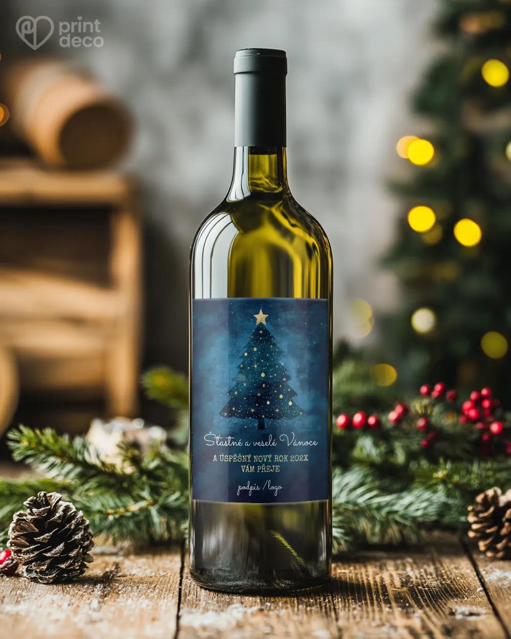 Vánoční etiketa na láhve – motiv 39 1/2