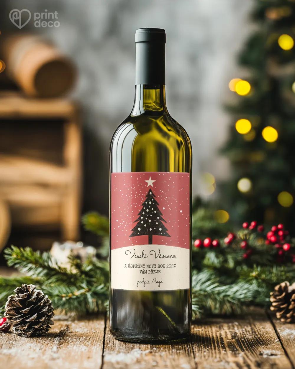Vánoční etiketa na láhve – motiv 40 1/2