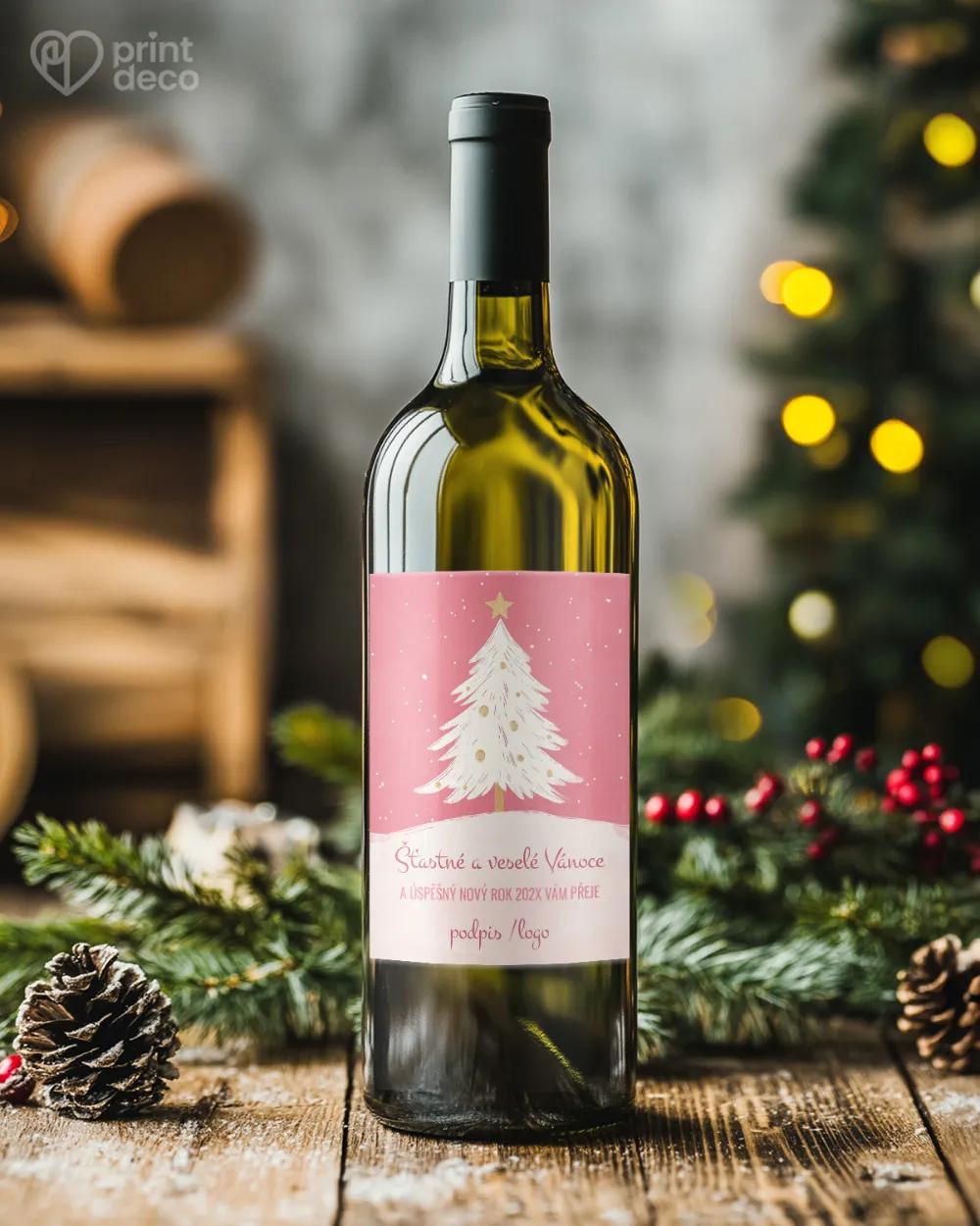 Vánoční etiketa na láhve – motiv 41 1/2