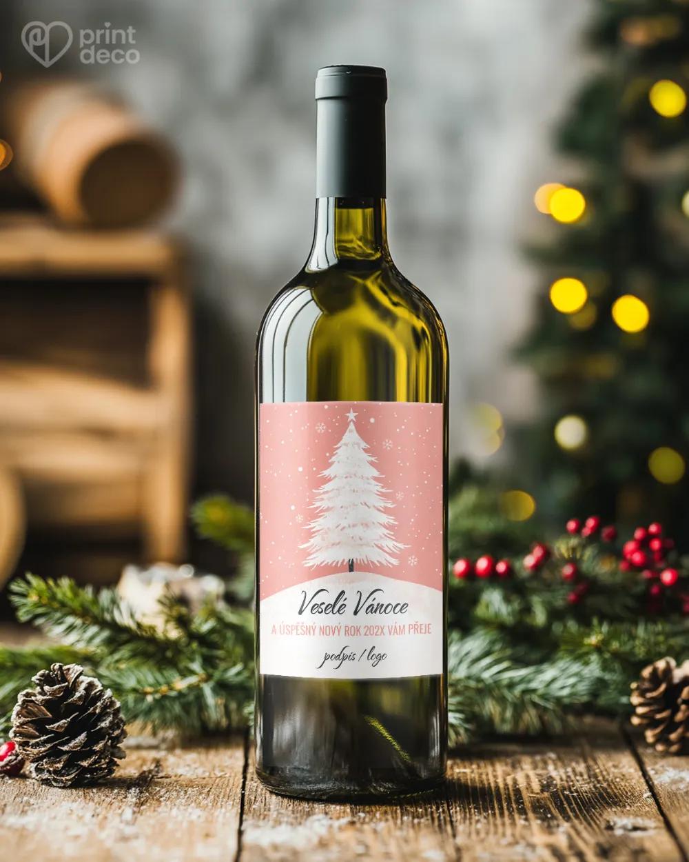 Vánoční etiketa na láhve – motiv 42 1/2