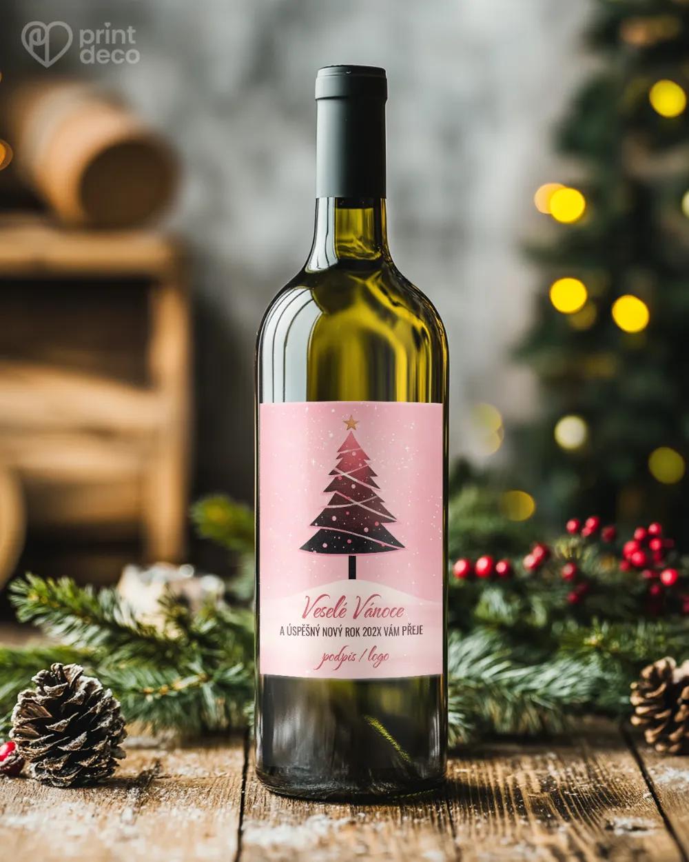 Vánoční etiketa na láhve – motiv 43 1/2