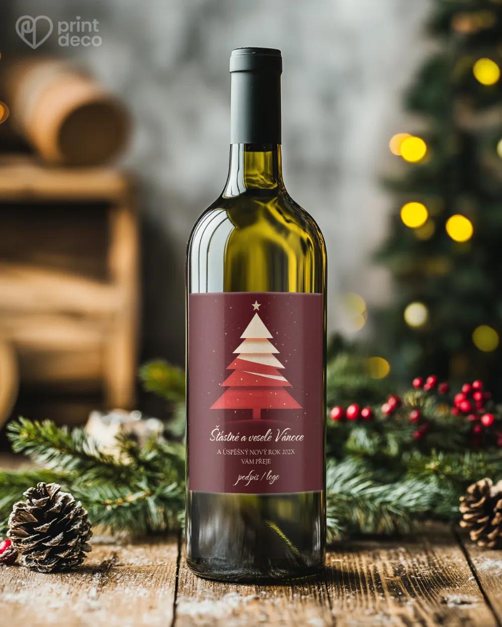 Vánoční etiketa na láhve – motiv 45 1/2