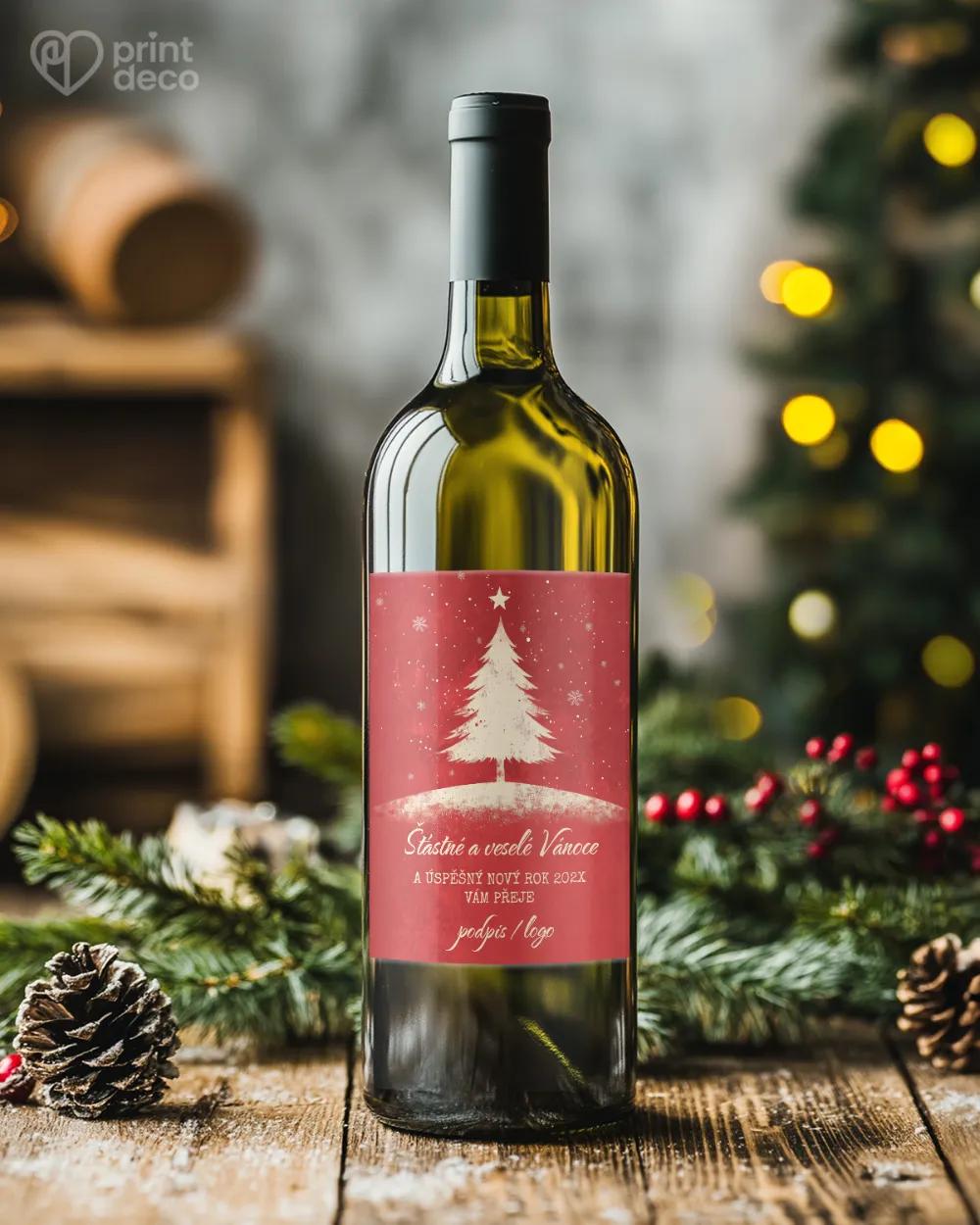 Vánoční etiketa na láhve – motiv 46 1/2