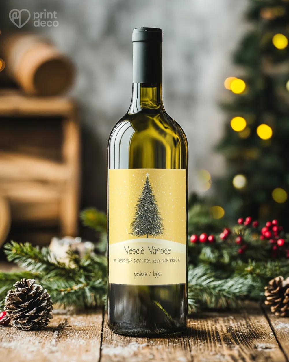 Vánoční etiketa na láhve – motiv 48 1/2