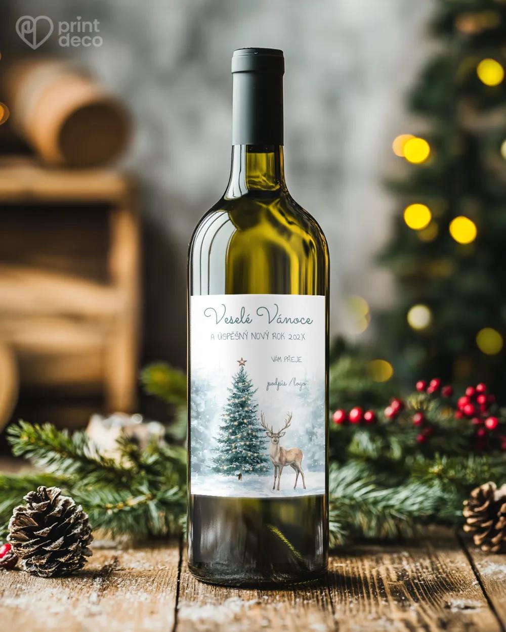 Vánoční etiketa na láhve – motiv 50 1/2