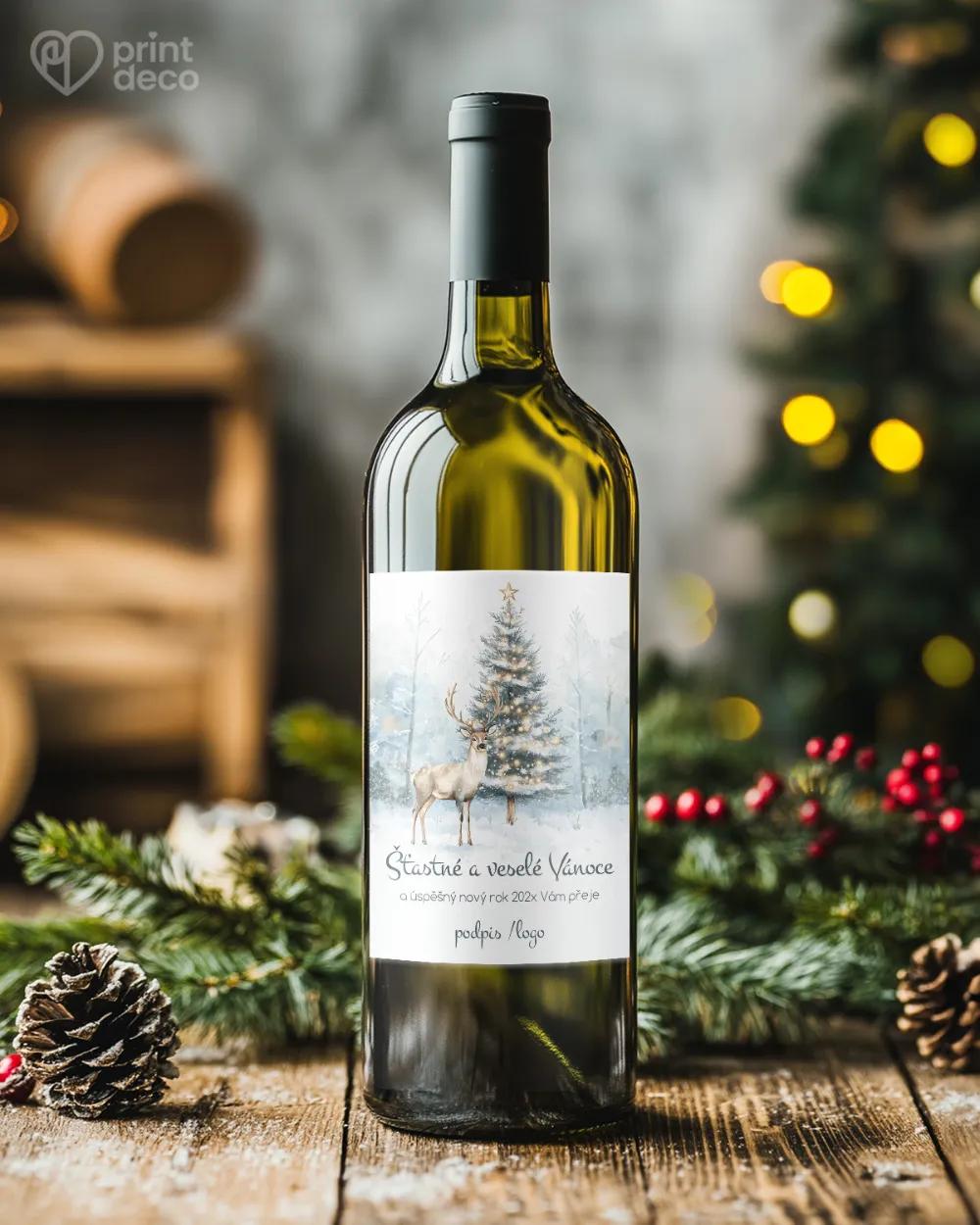 Vánoční etiketa na láhve – motiv 51 1/2