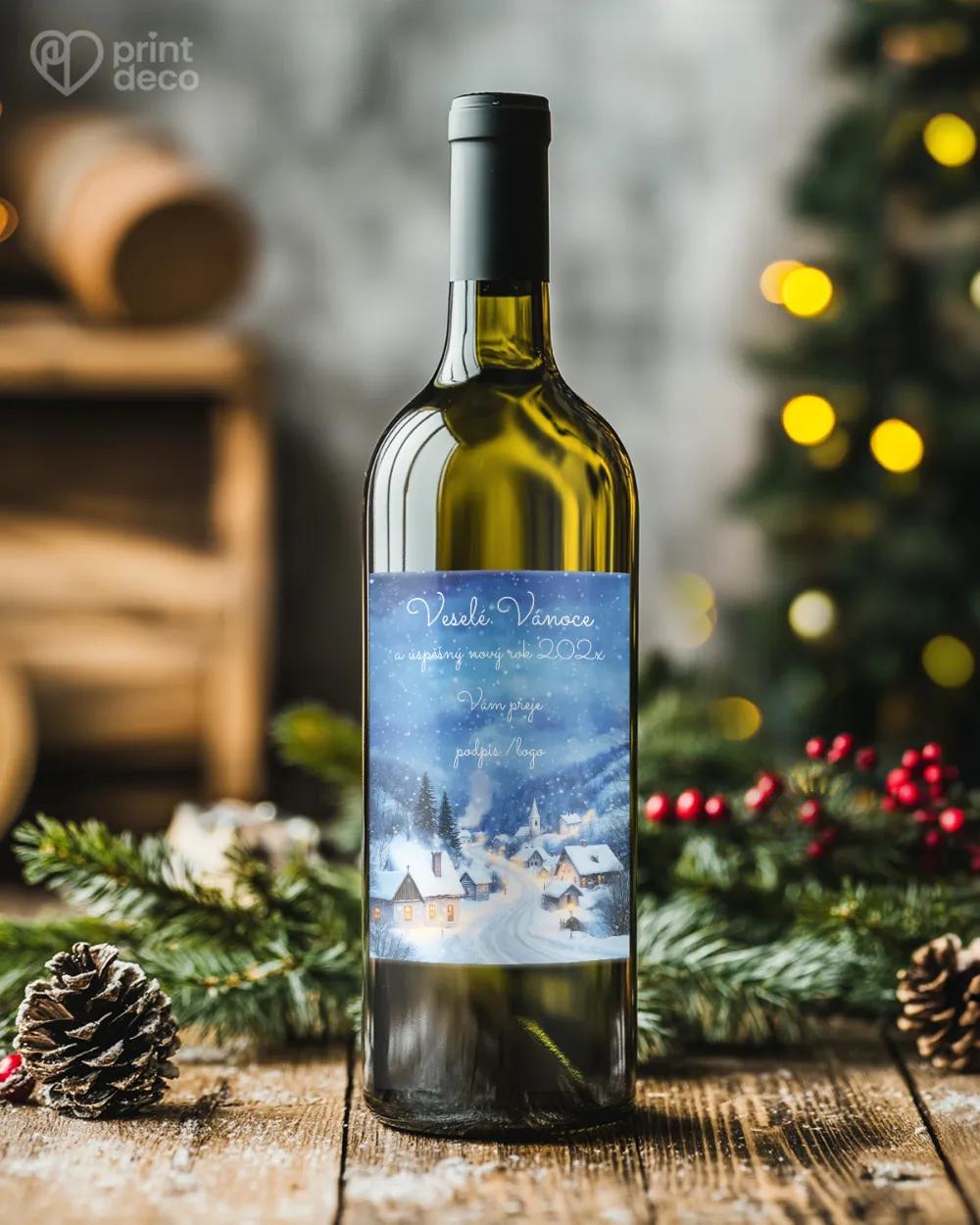 Vánoční etiketa na láhve – motiv 52 1/2