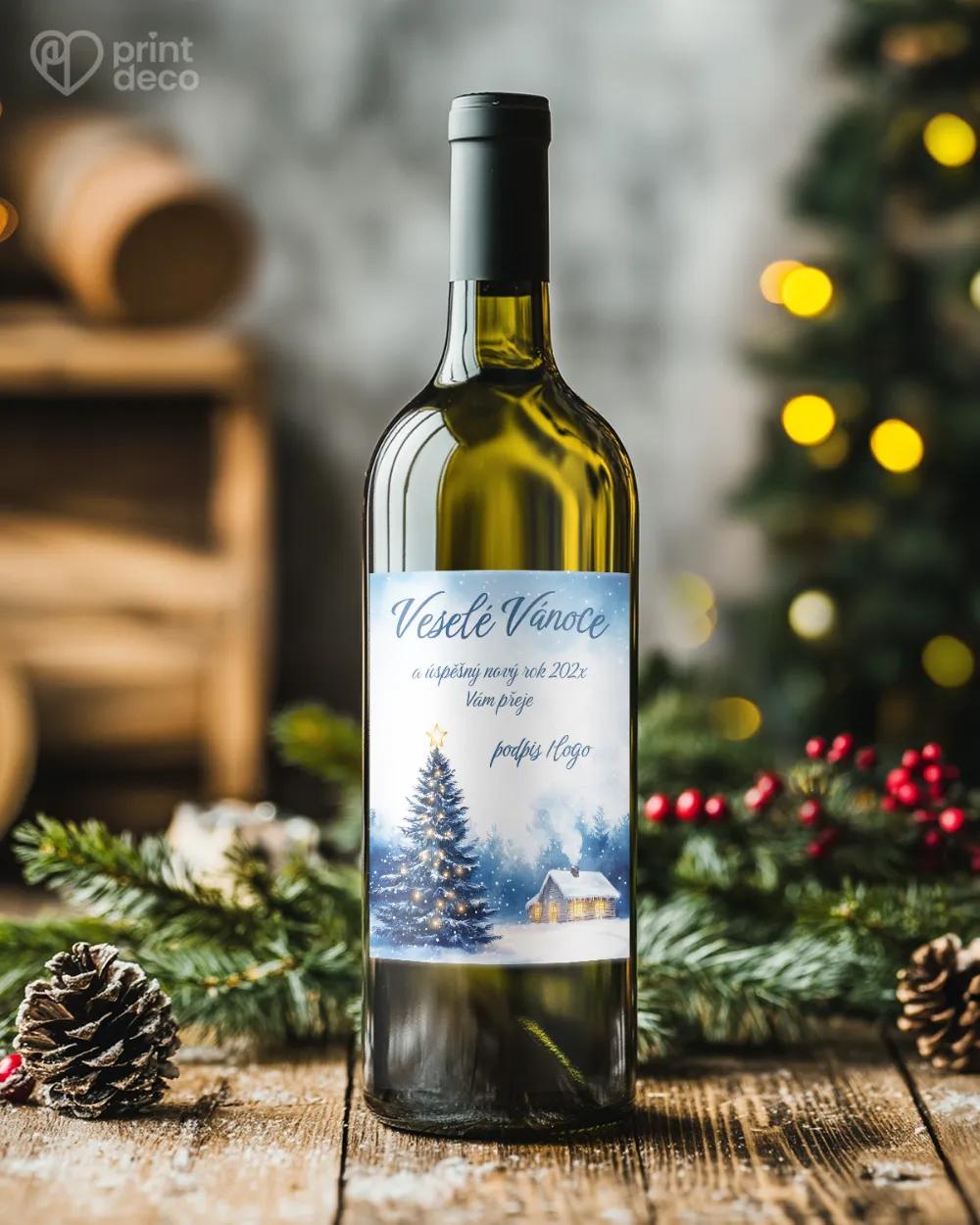 Vánoční etiketa na láhve – motiv 53 1/2