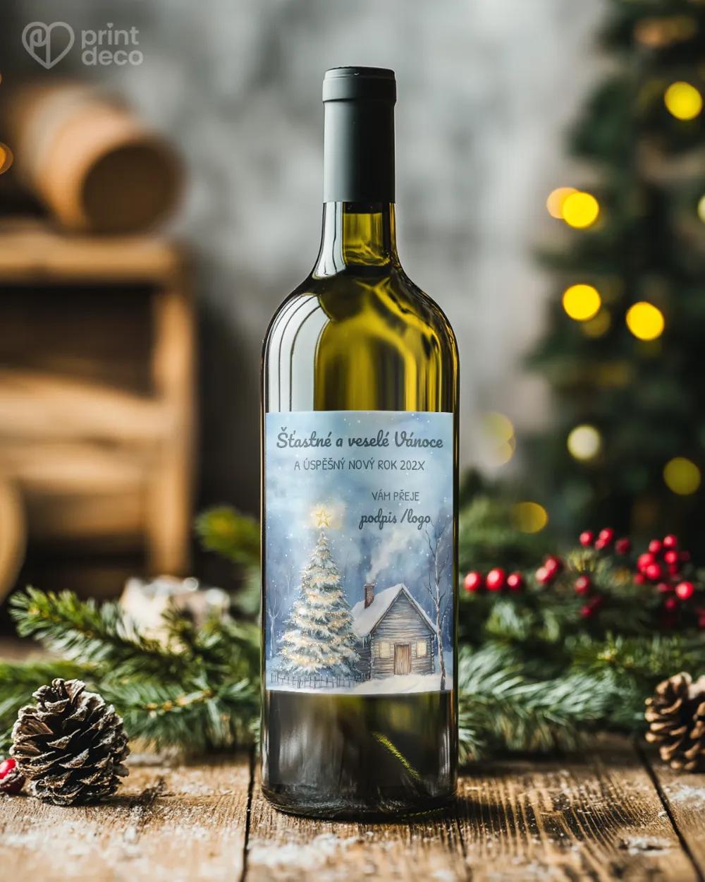 Vánoční etiketa na láhve – motiv 54 1/2