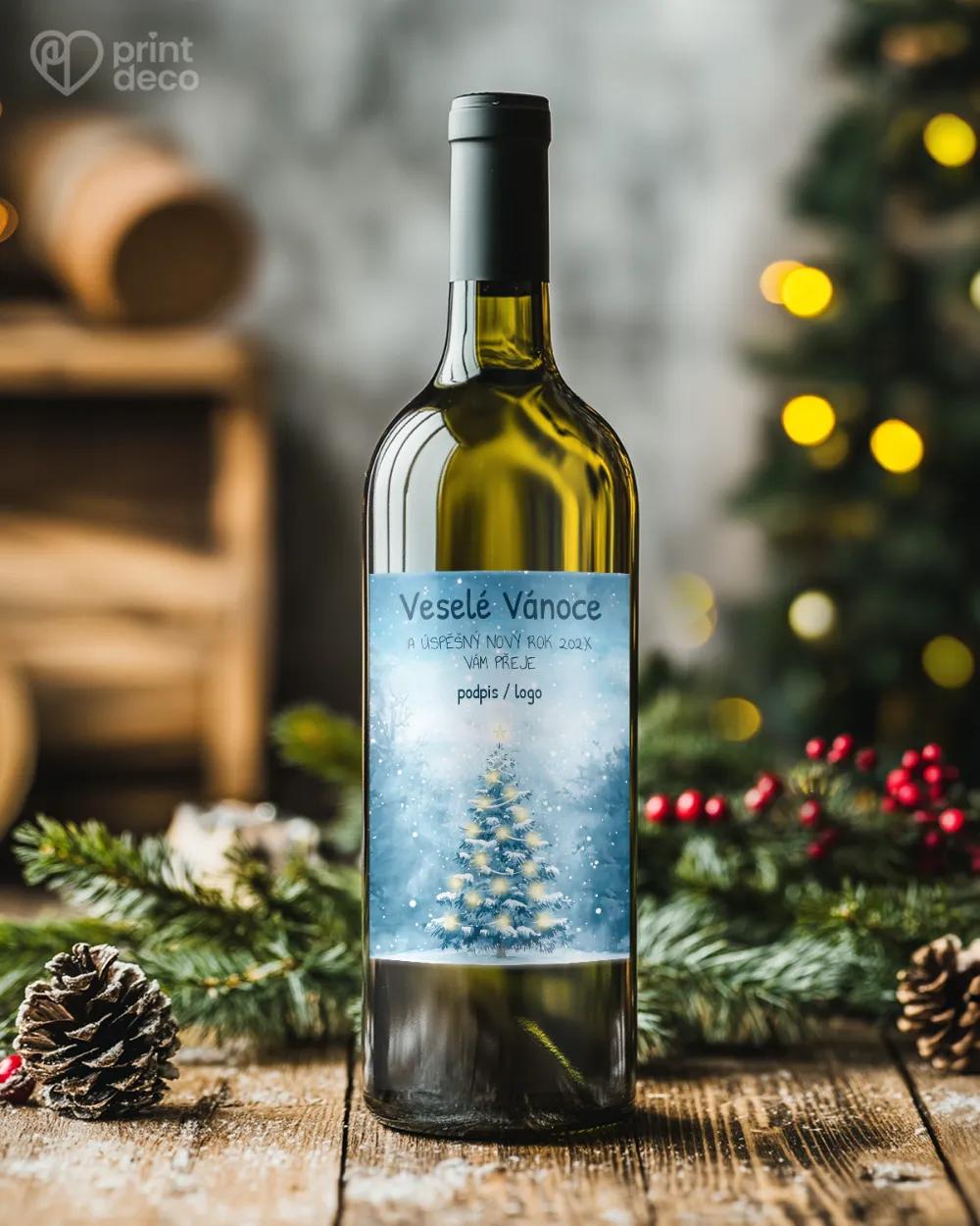 Vánoční etiketa na láhve – motiv 56 1/2