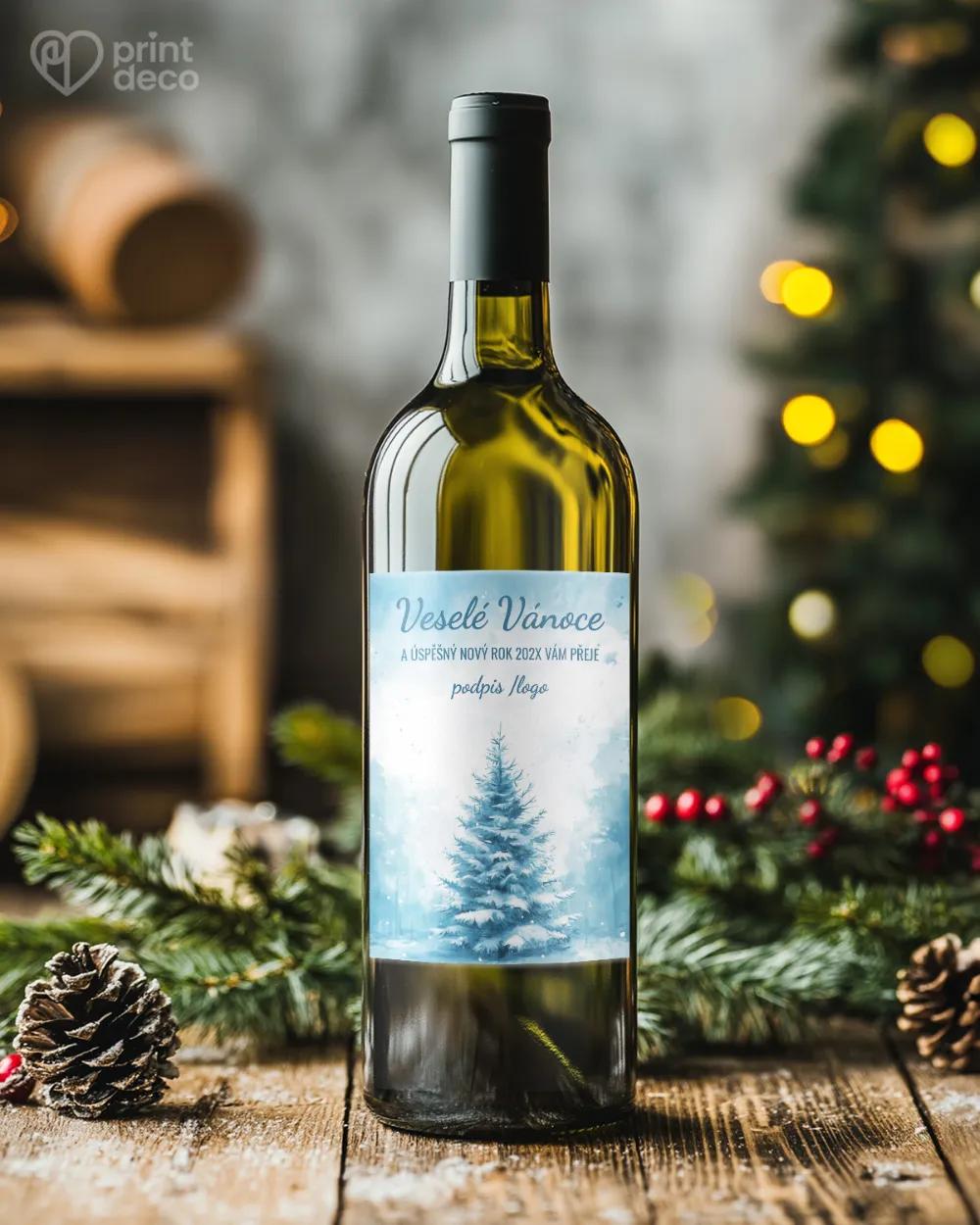 Vánoční etiketa na láhve – motiv 59 1/2