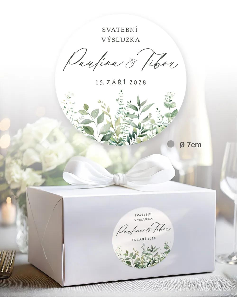 Svatební samolepky na výslužky slib přírody II. 1/3