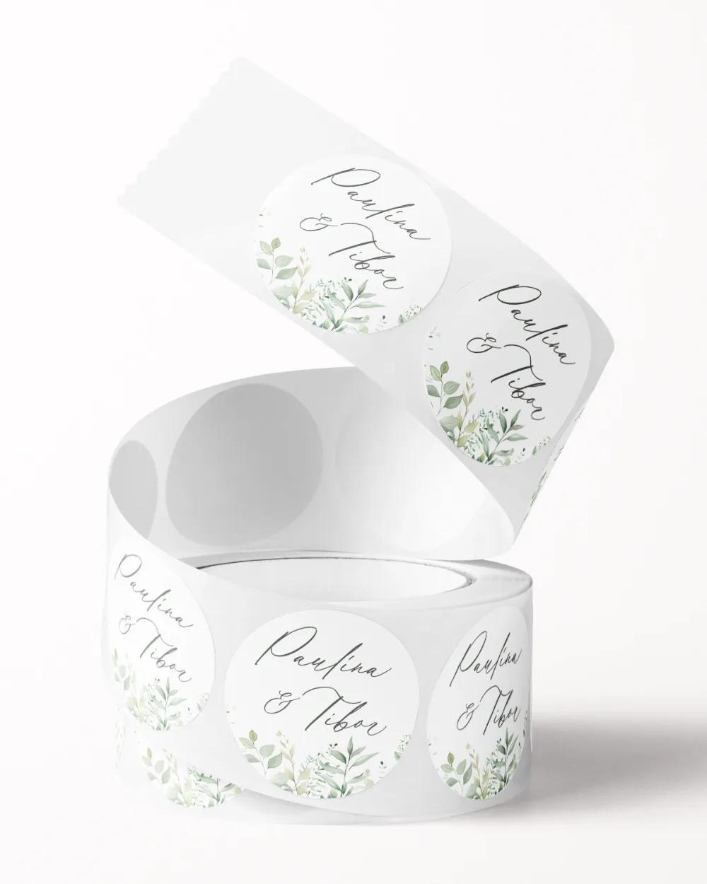 Svatební mini nálepky na obálky a dárky Slib přírody II. 2/3