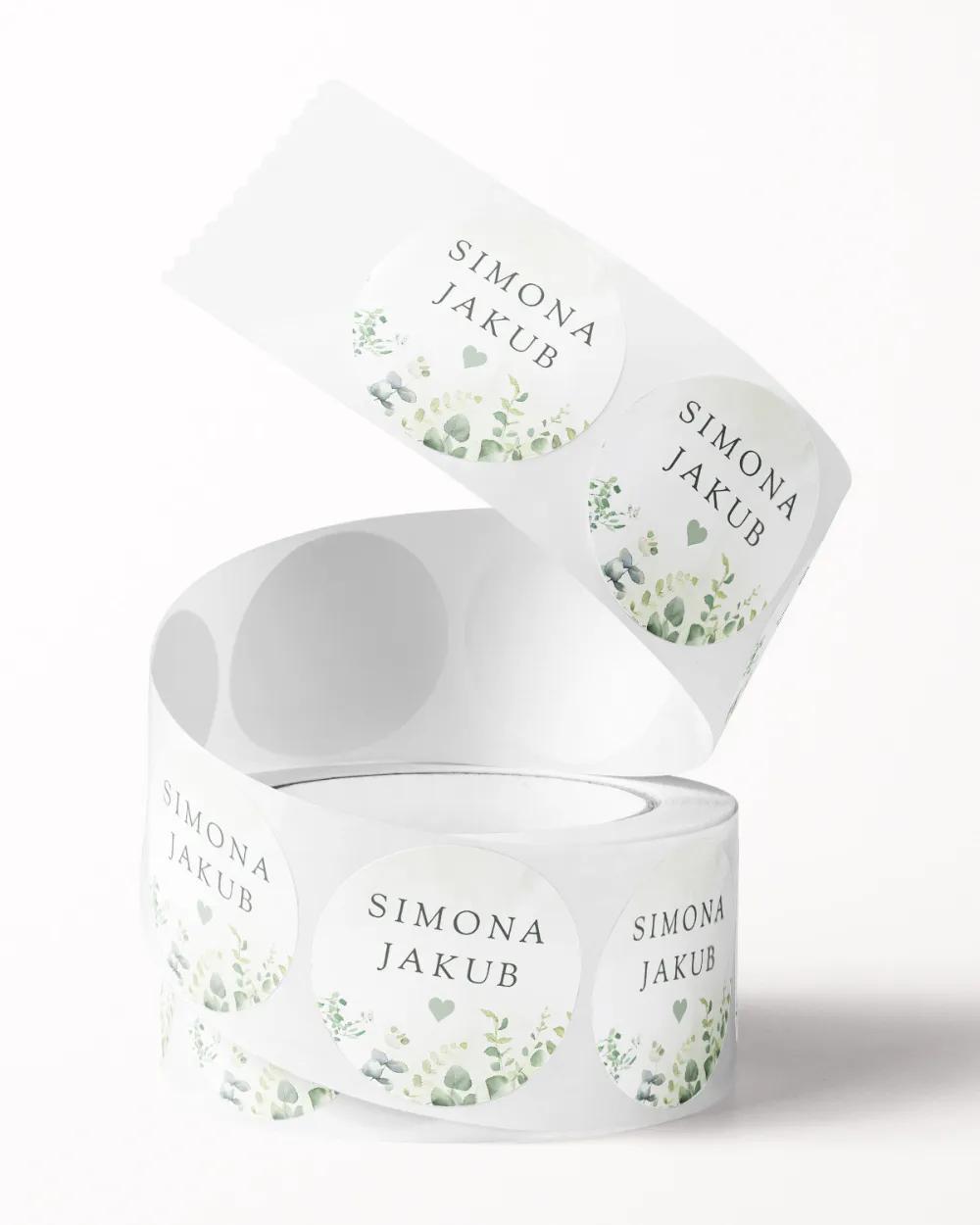 Svatební mini nálepky na obálky a dárky Slib přírody III. 1/3