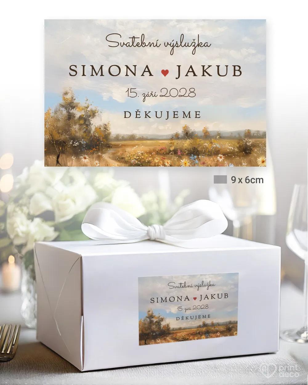 Svatební samolepky na výslužky kapitola lásky I. 2/3