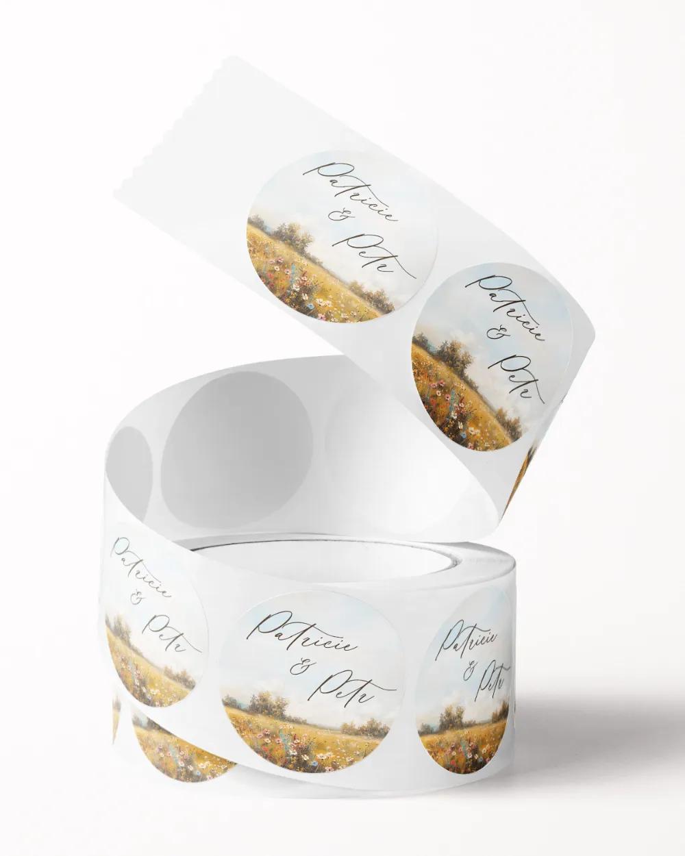 Svatební mini nálepky na obálky a dárky Kapitola lásky II. 2/3