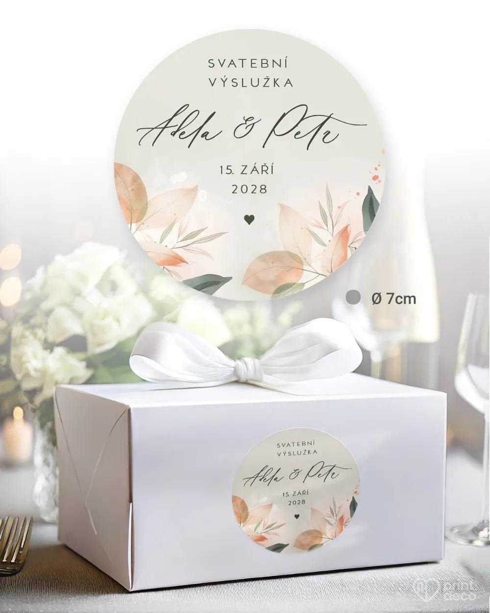 Svatební samolepky na výslužky dopisy věčnosti 1/3
