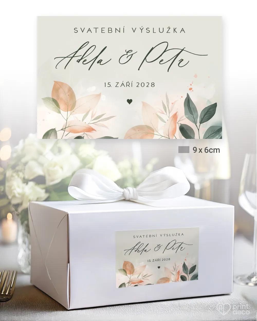 Svatební samolepky na výslužky dopisy věčnosti 2/3