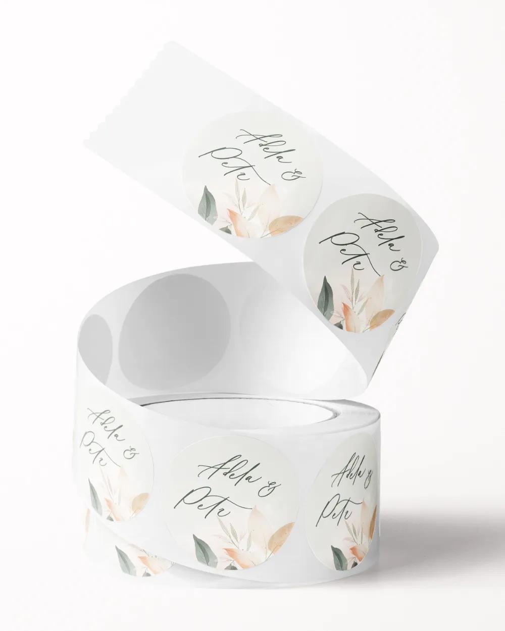 Svatební mini nálepky na obálky a dárky Dopisy věčnosti 2/3