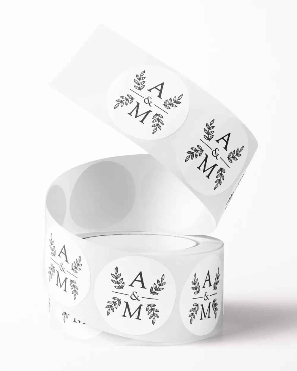 Svatební mini nálepky na obálky a dárky Jednoduchá láska I. 2/3