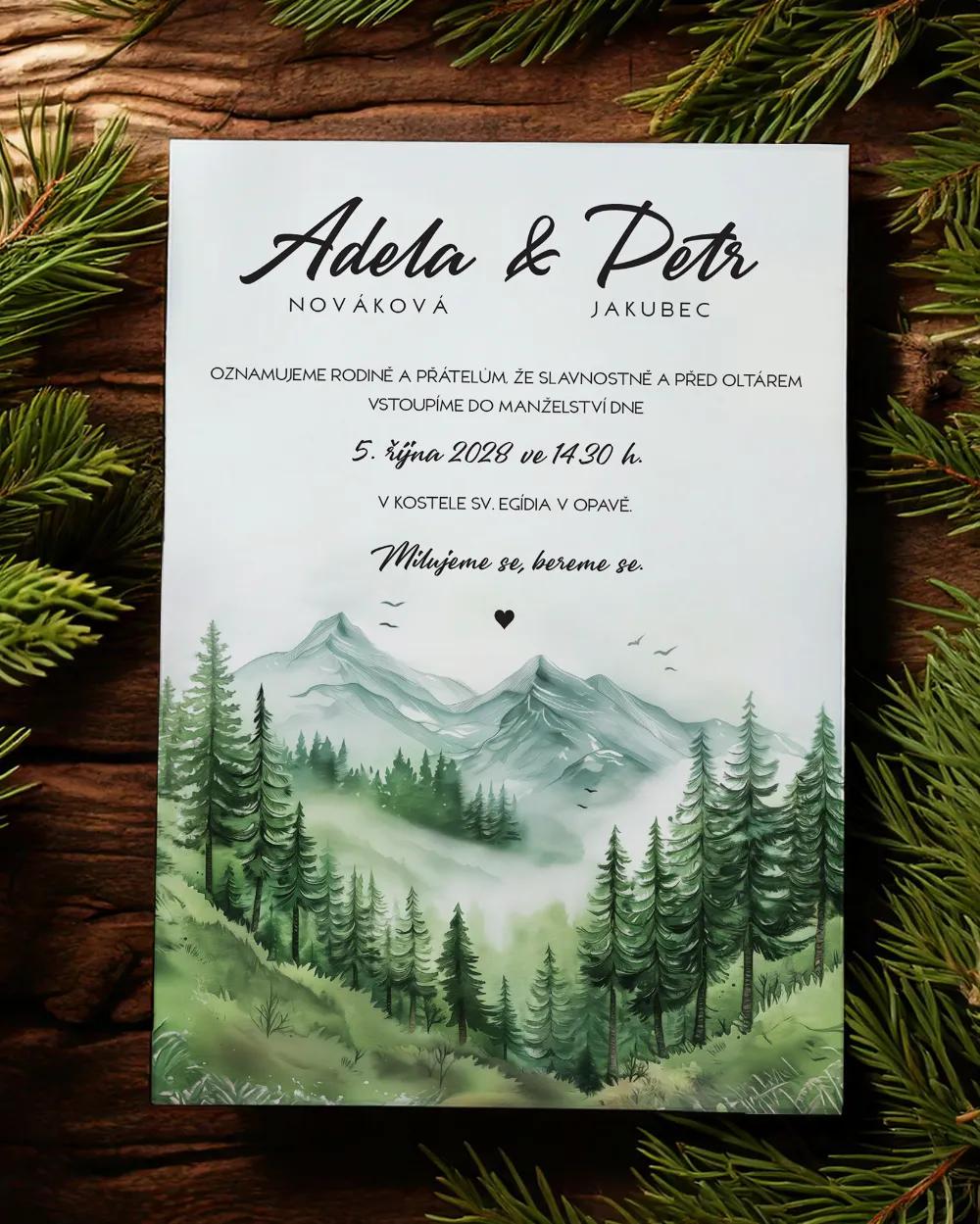Svatební oznámení - Láska z hor I