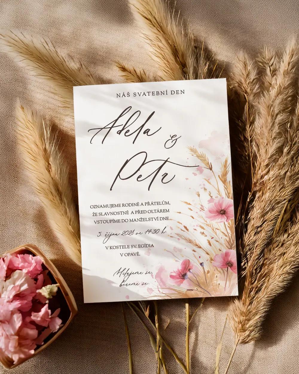 Svatební oznámení - Květinový slib 1/2
