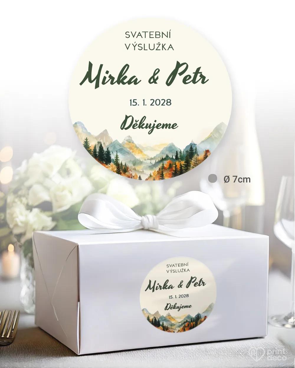 Svatební samolepky na výslužky podzimní romance 1/3