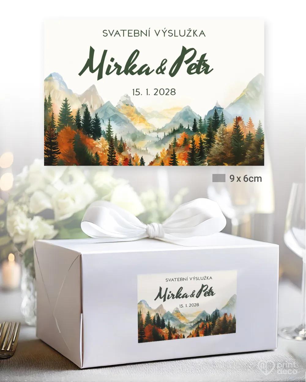 Svatební samolepky na výslužky podzimní romance 2/3