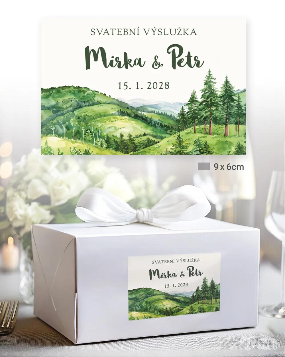 Svatební samolepky na výslužky láska z hor II. 2/3