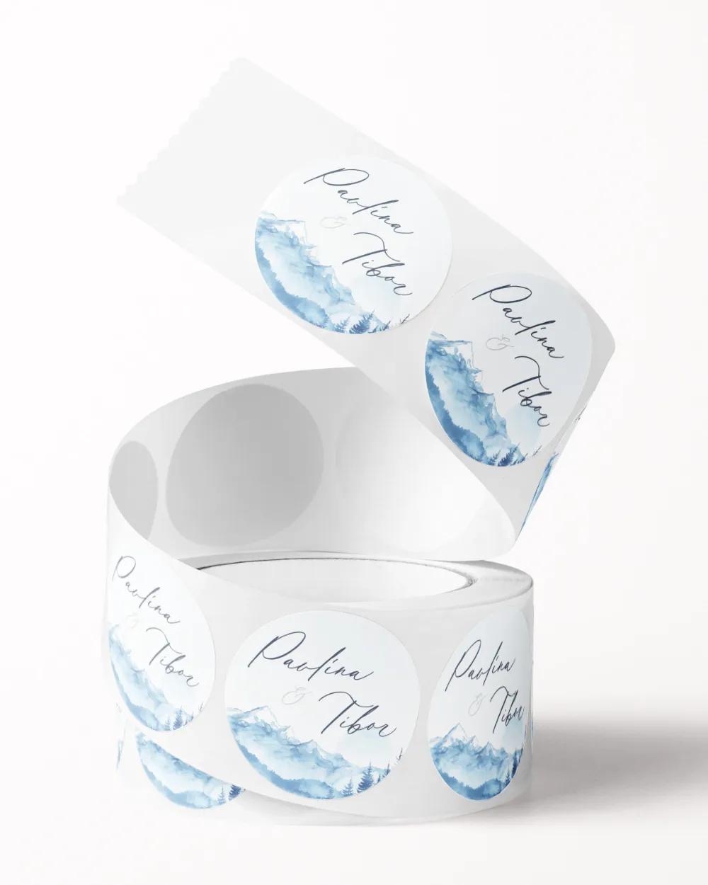 Svatební mini nálepky na obálky a dárky Ticho z hor 2/3