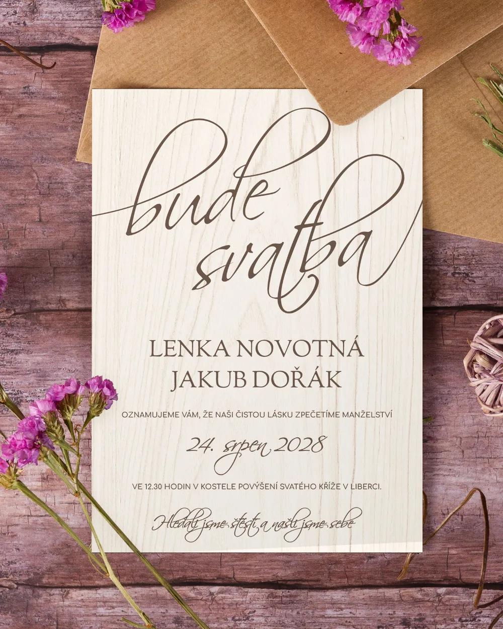 Svatební tiskoviny – Světlé Dřevo 1/3