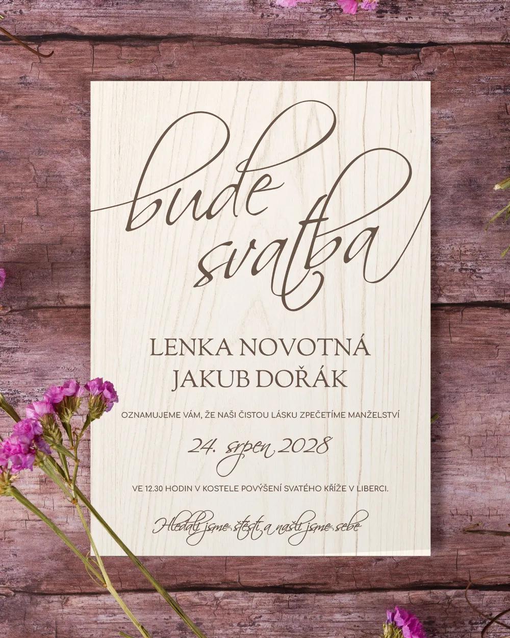 Svatební tiskoviny – Světlé Dřevo 2/3