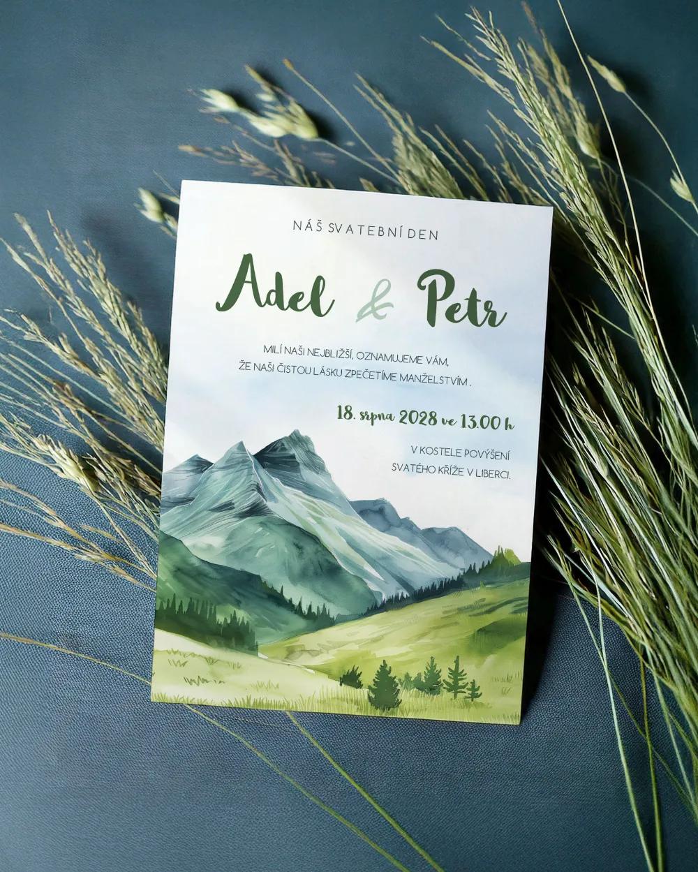 Svatební oznámení - Láska z hor III 1/2