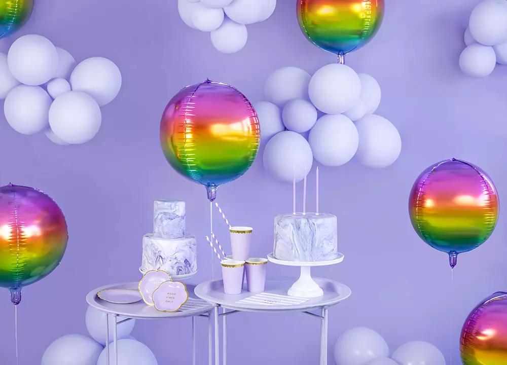 Fialové papírové brčka 19,5 cm, 10 ks, pásky 3/4