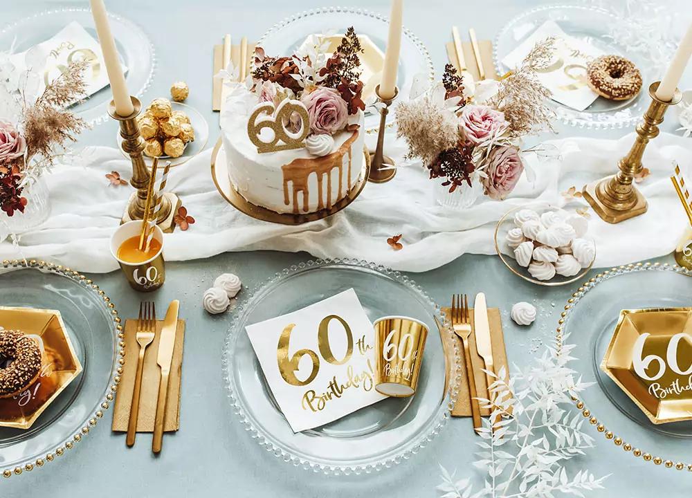 Narozeninové svíčky na 60-té narozeniny, zlatá, v7,5cm, 1ks 2/4