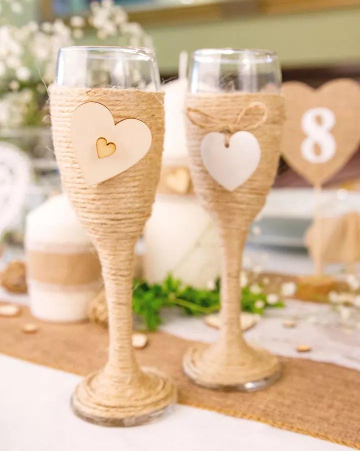 Dřevěná srdce výřezy (bal. 10ks) 4/5