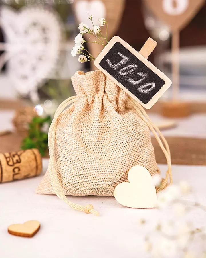 Dárkový sáček 10x12 imitace juty 4/6