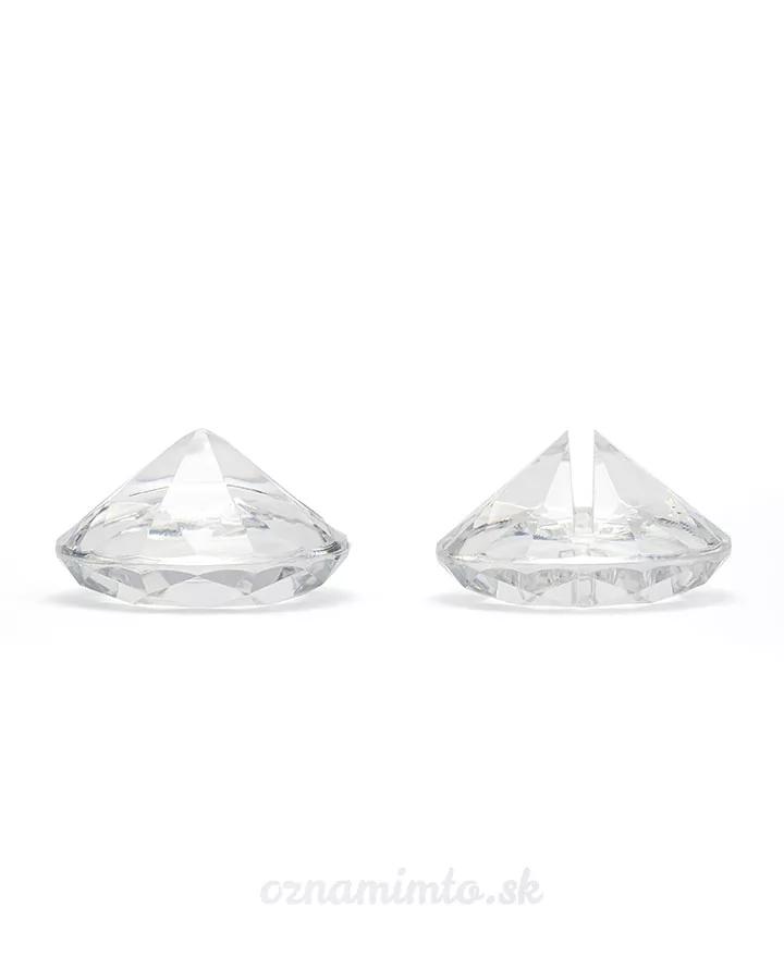 Stojan na jmenovky diamant čirý 1/2