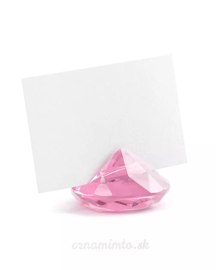 Stojan na jmenovky diamant růžový