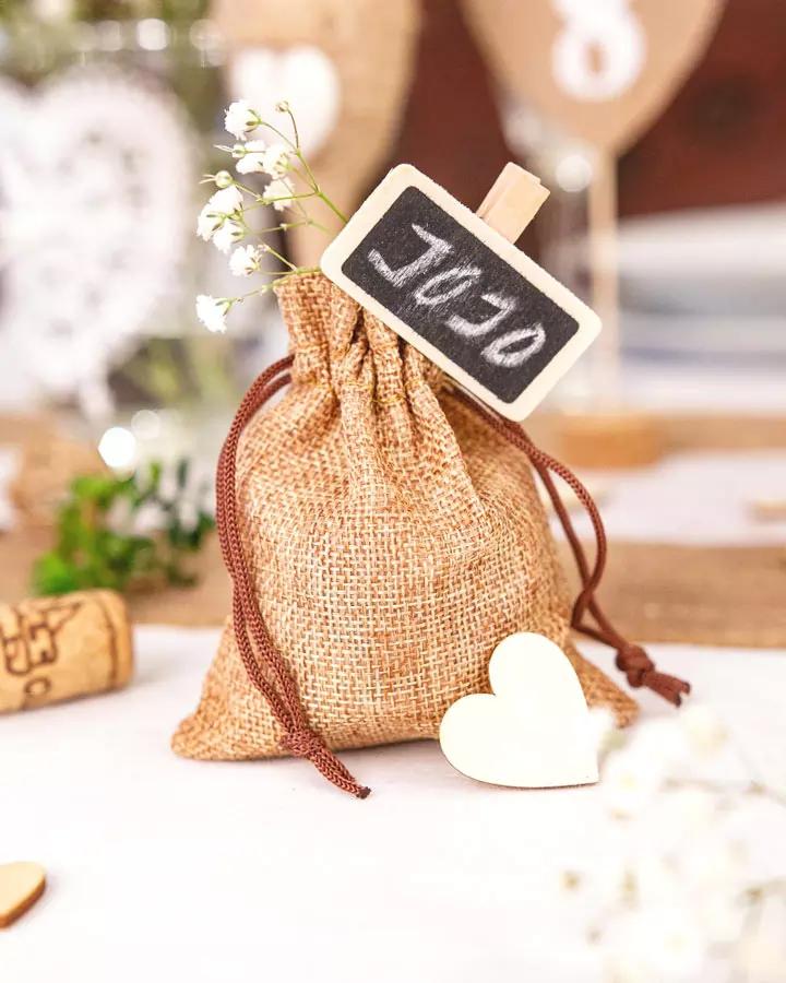 Dárkový sáček 10x12 imitace juty 2/6