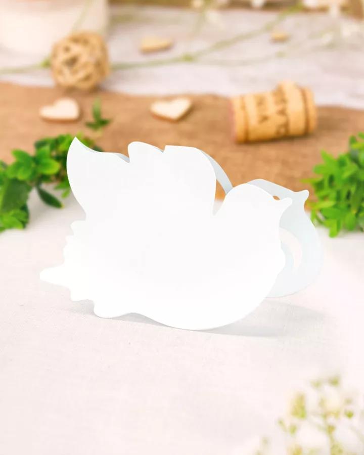 Papírová jmenovka na postavení holubice 1/2