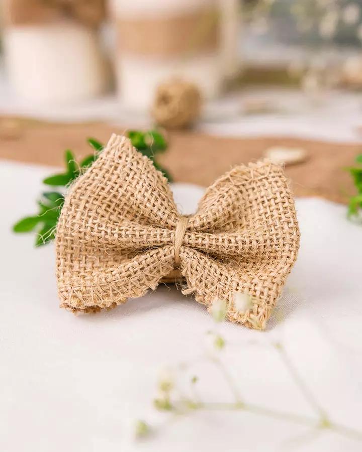 Jutová mašle 5,5x7 1/3