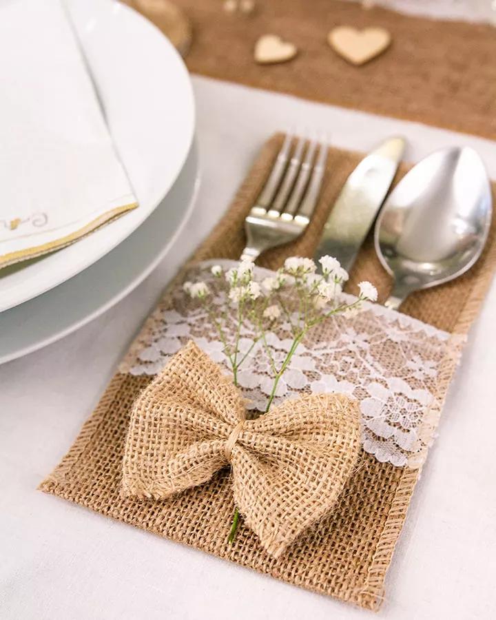 Jutová mašle 5,5x7 2/3