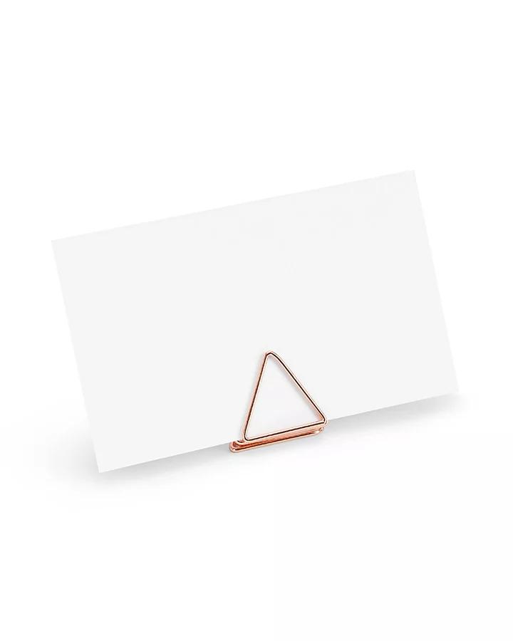 Stojan na jmenovky trojúhelník růžově zlatý